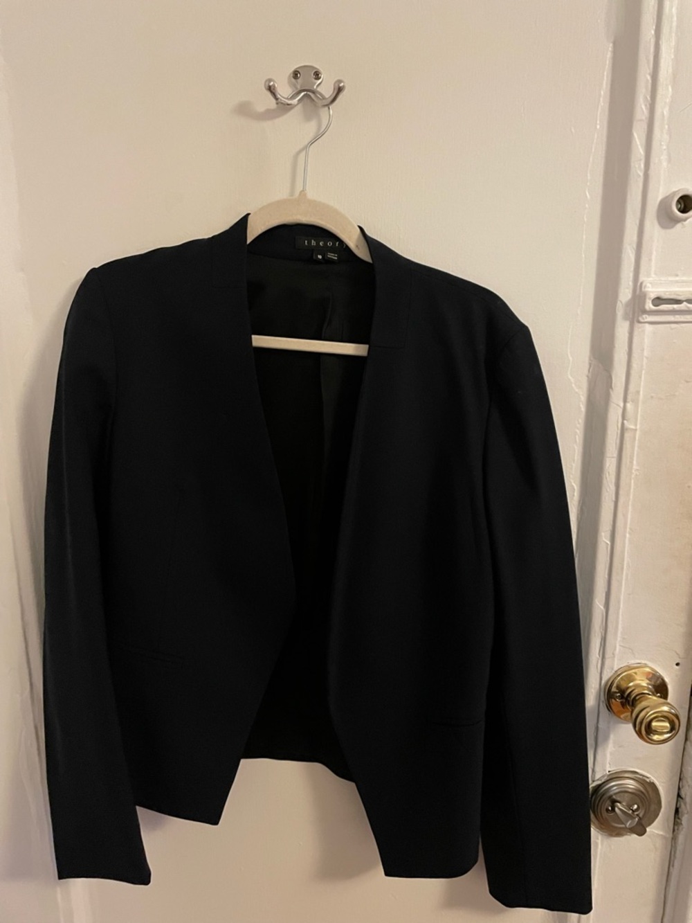 Theory Navy Open-Front Women's Blazer Jacket